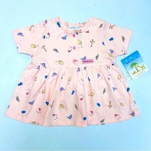 Vintage New Carters Dress Girls 3-6M John Lennon Imagine Cotton Animals Summer